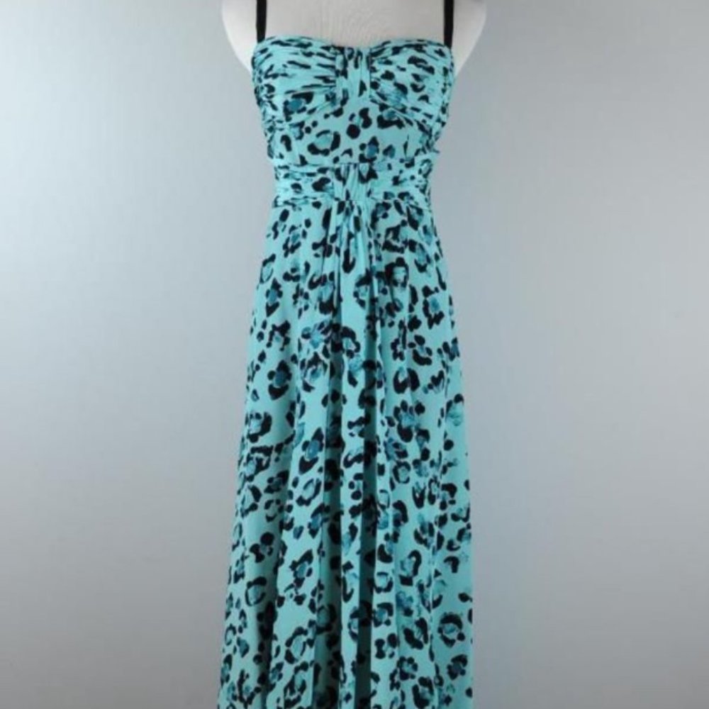 Nanette Lepore Silk Cheetah Maxi Dress
